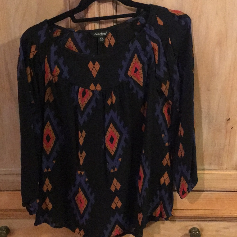 Lucky brand 3/4 sleeve top